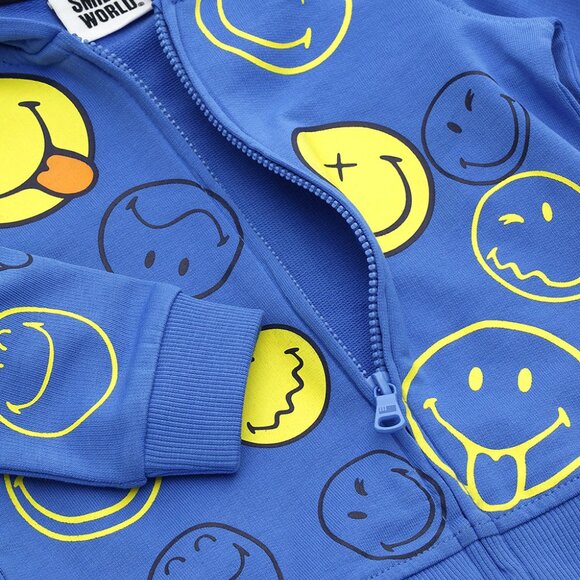 New-Original Marines, Italy-US Seller-SMILEY FACE COTTON TODDLER BOY OUTFIT SET - Picture 3 of 6